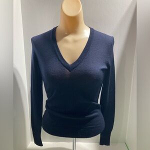 J. Crew Dark Blue V-Neck Sweater